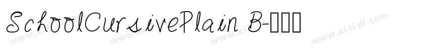 SchoolCursivePlain B字体转换